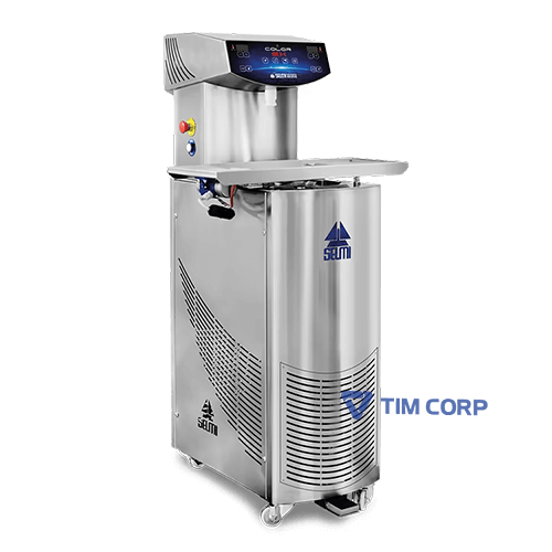 Máy temper socola Selmi Color EX – linh hoạt, dễ vệ sinh, cho phép trộn trực tiếp nguyên liệu như nibs cacao và hạt phỉ vào socola.