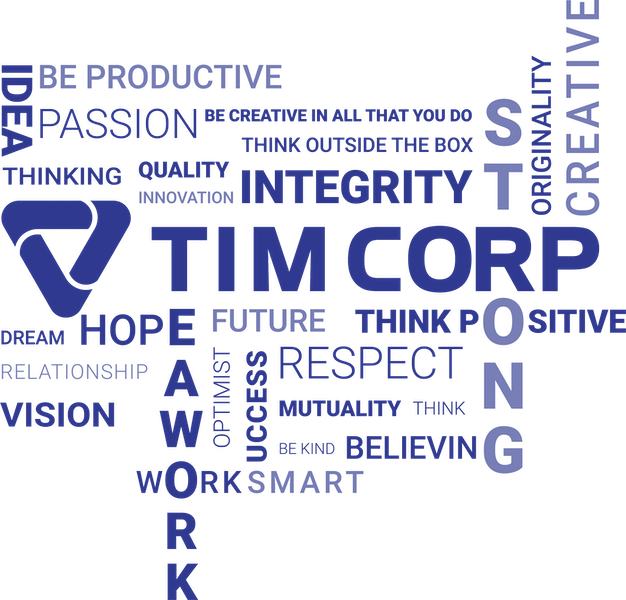 TIM Corp Core Values – Integrity, Transparency, Mutuality, Quality, Innovation, and Customer Success